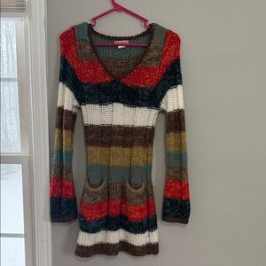 Hot & Delicious Multicolor Knit Sweater women sweater small